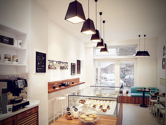 Arredamento pasticceria a Roma per Fonderia