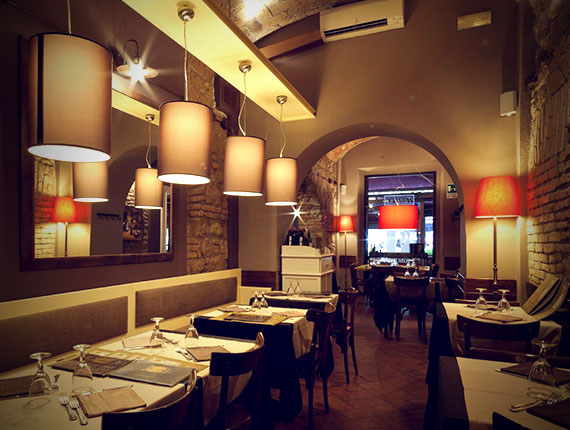 Progettazione arredamento bar/ristorante per Caffè Taverna Rossini